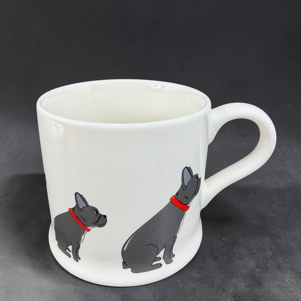 Sweet William London French Bulldog Ceramic Coffee Mug White Grey Frenchie Dog